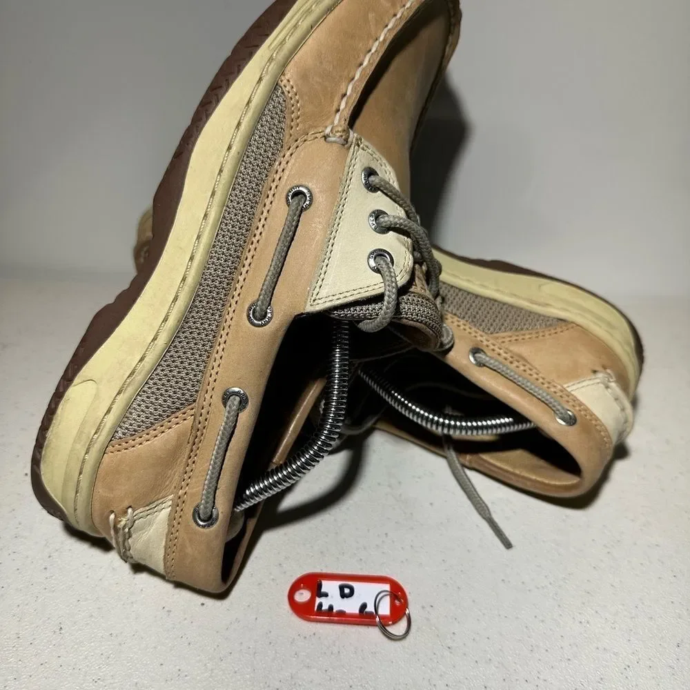 Sperry Top Sider Men’s Size 8,5M Billfish 3 Eye Boat Shoes Tan/Beige